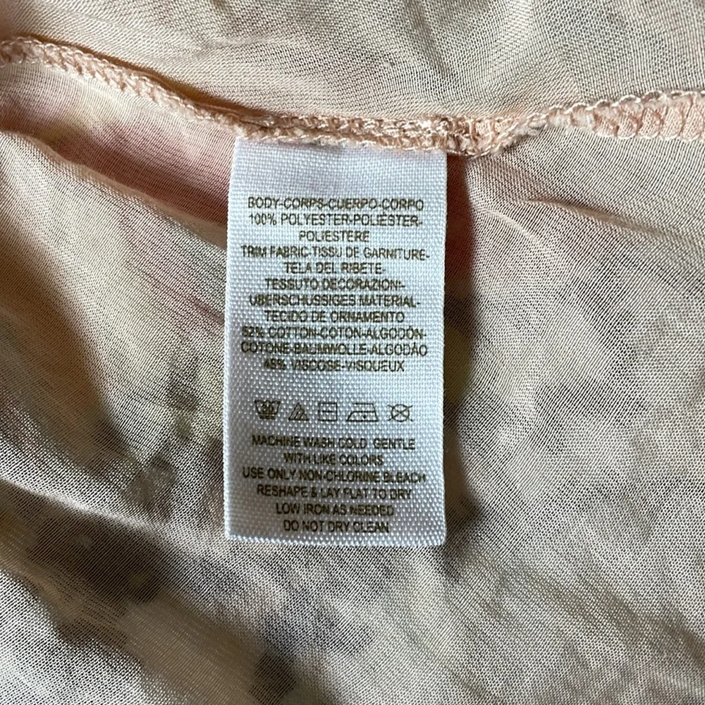 Free People ‘Sweetie Pie’ Ruffle Peplum Tank Top Women’s XS Peach Lace Coquette